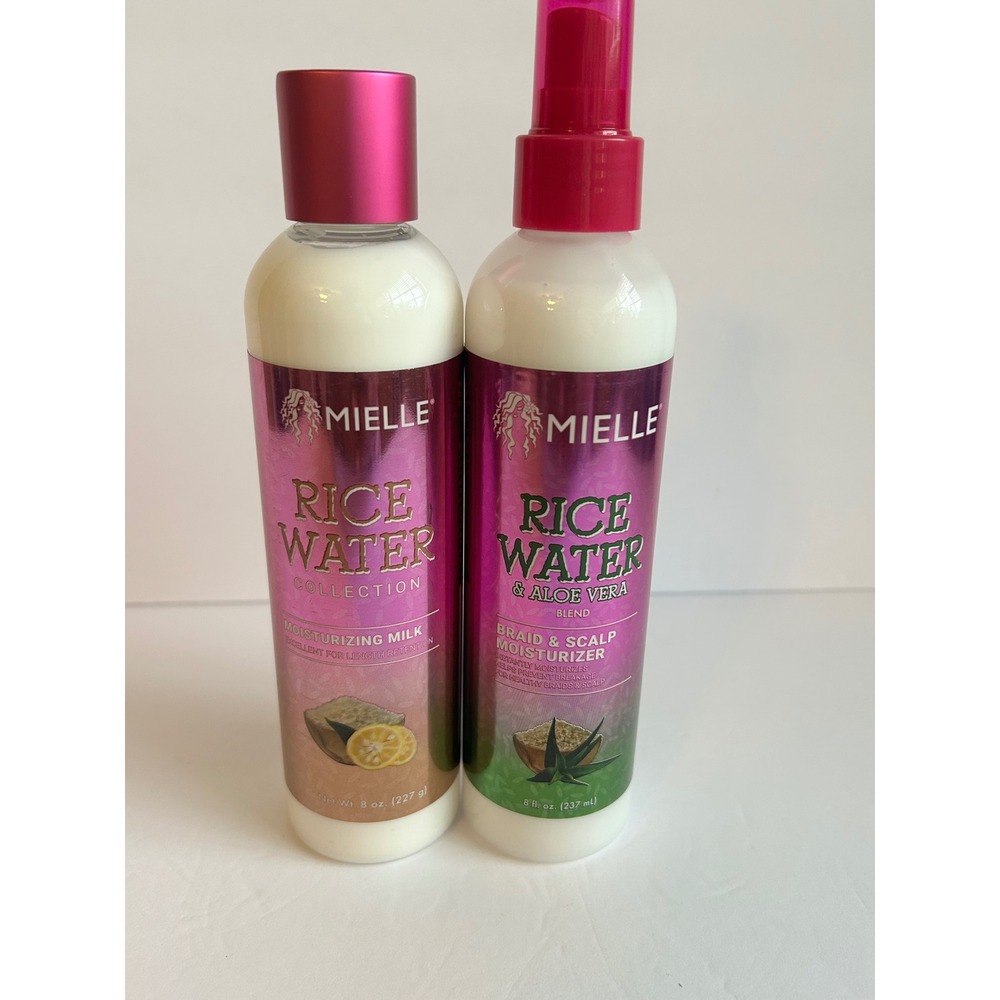 Mielle Rice Water Moisturizing Milk and Braid & Scalp Moisturizer Set 8oz 2pk